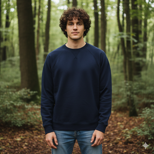 <b>Men's</b> Cotton Blend <b>Turtleneck</b> Sweatshirt 12 Color Options Heavy GSM 260-280 Eco-Friendly Casual Style Solid Pattern Quick-Dry - Product Image 1