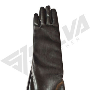 Gants d'hiver en cuir véritable pour femme, avec doublure en laine, compatibles écran tactile, extra durables, pour l'extérieur - Product Image 4