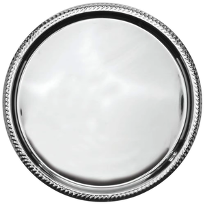 Plato de presentación de acero inoxidable plateado que ofrece un aspecto refinado para la organización de banquetes - Product Image 6