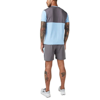 Ensemble d'été décontracté pour hommes, grande taille, deux pièces, t-shirts tricotés à manches courtes en polyester/coton, fins et respirants