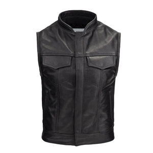 Unique Style <b>Men</b> <b>Leather</b> <b>Vest</b> Premium <b>Leather</b> Material Lightweight Comfortable Design For Urban Fashion Wears - Product Image 1