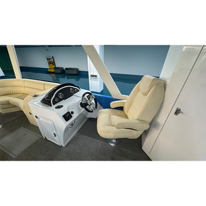 Vente en gros 2026 Yacht électrique de luxe 10 places, bateau ponton moderne à énergie nouvelle avec panneaux solaires et moteur hors-bord pour lac - Product Image 5