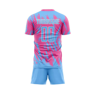 Uniforme de fútbol con paneles de malla transpirable para mejorar la ventilación y reducir la acumulación de calor, equipación de fútbol diseñada. - Product Image 3