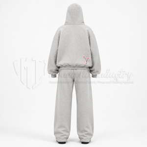 Conjunto Deportivo Personalizado para Mujer, 100% Algodón, Sudadera con Capucha y Pantalones Anchos, Dos Piezas, Ropa Deportiva Casual, Estilo Urbano, OEM - Product Image 2