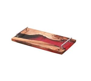 Plateau en bois d'acacia et résine, prix de gros, emballage optimal, bonne qualité, fait main, pour le thé, nouveau produit - Product Image 2