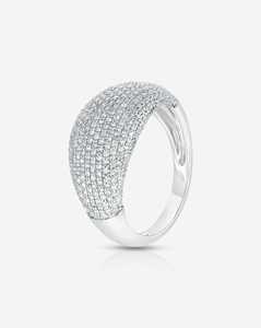 Diamond Pinky <b>Rings</b> 14K 18K Solid Gold Solitaire Statement Minimalist Unique <b>Dome</b> Bands Sparkling Pave Round Lab Grown Wholesale - Product Image 4