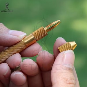 Gold Brass Micro Ring Hair Extension <b>Threader</b> <b>Needle</b> Set Pulling Hook Tool Inner Storage Handle Hairdressing Supply Factory - Product Image 6