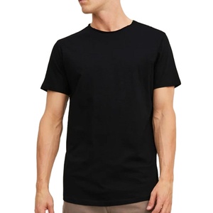 T-shirt noir à manches courtes |   100% coton |   T-shirt à col rond épais au design élégant et simple - Product Image 1