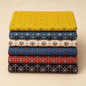 Jaipur Moda Anaya I Ethnic Cotton Print <b>Fabric</b> with Small Floral Sprigs for Garment Manufacturing and Dressmaking - Product Image 4