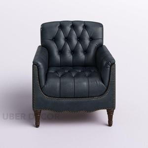 Nivelle-Sillón de cuero con mechones, estilo inglés, sofisticado y atemporal, para sala de lectura, sala de estar sofisticada - Product Image 2