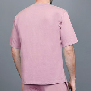 Camiseta Casual de Verano de Estilo Simple, Manga Corta, Cuello Redondo, Lisa, 100% Algodón, Corte Regular, Transpirable, Antiarrugas, 220g, Tejido Frontal - Product Image 2
