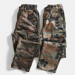 Men's <b>Camouflage</b> <b>Cargo</b> Pants High Waist Multiple Pockets Workwear Style Breathable Wrinkle-Resistant 100% Cotton Canvas Autumn - Product Image 4