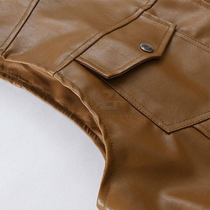 Chaleco de Cuero de Diseño Personalizado a la Moda, Precio Económico al por Mayor, Chaleco de Cuero Transpirable Hecho en Pakistán - Product Image 5