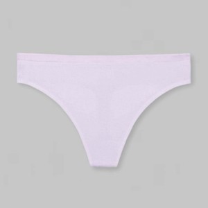 Culottes sans couture taille mi-haute pour femme, couleur lavande unie, en tricot de spandex et nylon, style basique, ajustement lisse, sous-vêtements invisibles - Product Image 2