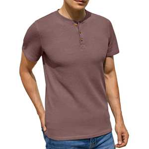 T-shirts décontractés unisexe en toile 100 % coton épais 200 g/m² respirant à col rond, coupe régulière, qualité supérieure, tricotés pour hommes - Product Image 3