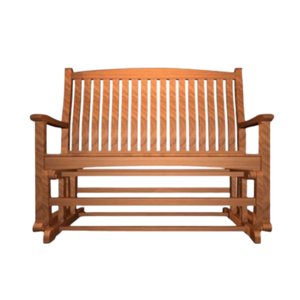 Banc balançoire d'extérieur en teck avec dossier à lattes, modèle 2 places, conception personnalisée OEM – Finition lisse - Product Image 1