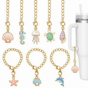 จี้ขวดน้ำเคลือบอ่อนแบบกำหนดเองขายส่ง สำหรับตกแต่งแก้วน้ำและขวด - Product Image 5
