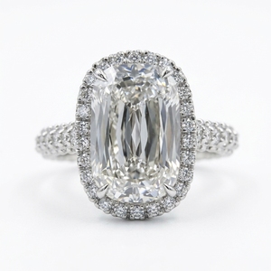 Bague en diamant platine de luxe certifiée IGI, style classique, artisanat raffiné, brillance durable, pour les mariées, bijoux de mariage - Product Image 1