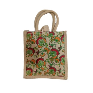 Bolsa de Yute Rectangular Estampada 100% Hecha a Mano - Diseño Art Deco Ecológico, Ligera, Duradera, Tamaño Personalizable, para Uso en Exteriores - Product Image 1