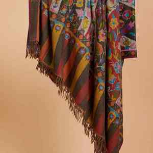 Chal Qalam Qari de Lujo, Suave y Cálido, Diseño Sólido Hecho a Mano, Elegante Envoltura de Invierno para Hombre, Pashmina Kani - Product Image 2