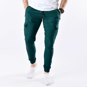 Pantalones Cargo de Lona para Hombre de Alta Calidad, Estilo Casual, con Botones, Cierre con Cordón, Bolsillos, Cintura Media, Antiarrugas, para Verano - Product Image 1