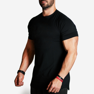 Camiseta Deportiva Personalizada al por Mayor para Hombre, Ropa Deportiva Activa para Gimnasio, Ajustada, Transpirable, de Punto, con Cuello Redondo - Product Image 4