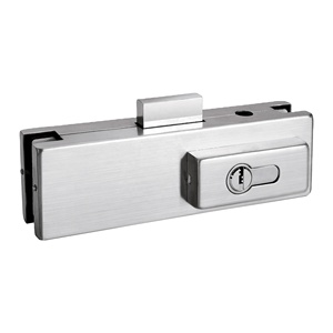 OEM ODM Modern Design Aluminum Patch Fitting Lock for Glass Doors Satin Finish for Hotel Home Office - Product Image 1