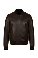 Blouson aviateur matelassé noir en toile de haute qualité avec col montant et logo personnalisé sur le devant, vente en gros pour hommes