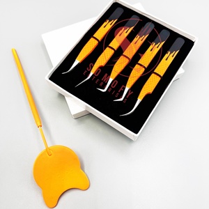 Pince à épiler à cils en acier inoxydable avec logo personnalisé, outil de beauté pour extensions de cils, pour la crème glacée - Product Image 2