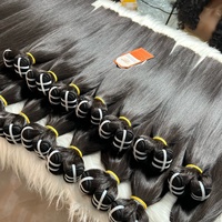 Listo para enviar 14 ''SDD hueso recto cabello humano, 100% cabello virgen Vietnam, extensiones de cabello crudo vietnamita
