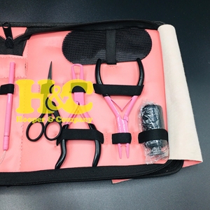 Top Deals <b>Pink</b> Hair <b>Kits</b> Professional Stainless Steel Hair Extension <b>Kit</b> Sustainable Pliers Tape Plier Pad Commercial Use <b>Tools</b> - Product Image 5