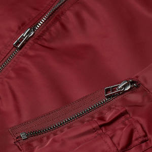 Oferta Caliente: Chaqueta Bomber Larga y Delgada para Hombre, Precio Económico al por Mayor, con Puños y Dobladillo Lisos de Punto, Cortavientos Frontal de Poliéster de Alta Calidad - Product Image 4