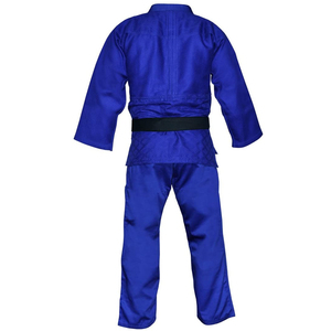 Uniforme de Judo Azul Unisex para Adultos, Corte Regular, Poliéster/Algodón 280g, Transpirable, de Secado Rápido, Teñido Liso, Ropa de Artes Marciales - Product Image 3