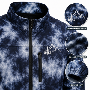 Chaquetas Personalizadas para Hombre con Estampado Tie Dye, Impermeables, Ligeras, con Cierre Completo, Ropa Exterior Informal, Impresión Digital, Fabricante de Marca Privada - Product Image 3