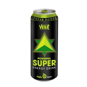 Bebida energética de etiqueta privada con sabor a manzana súper saludable potente de 500ml enlatada - Product Image 1