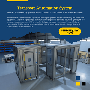 Nueva Carcasa de Extrusión de Aluminio para Equipos de Automatización Industrial, Líneas de Producción de Transportadores, Dimensiones Personalizables, Anodizado - Product Image 1