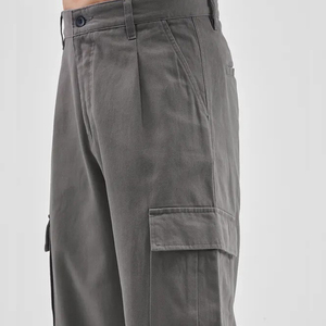 Pantalon cargo homme personnalisé avec logo, coupe ample et décontractée, effet délavé vintage, multi-poches, style streetwear et outdoor - Product Image 6