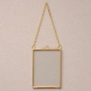 Cadre photo suspendu en verre et métal de forme hexagonale pour la décoration murale, avec 2 côtés en verre, cadre photo décoratif personnalisé - Product Image 3