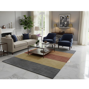 Alfombra Moderna de Lana y Viscosa Tejida a Mano para Sala de Estar, Dormitorio, Decoración del Hogar, Regalo de Año Nuevo o San Valentín - Product Image 1