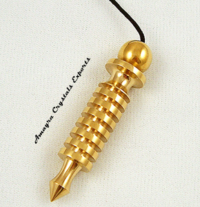 Péndulo Metálico Dorado ISIS 6 Hecho a Mano para Radiestesia - Metafísico, Estilo New Age, Precio Razonable en Amayra Crystals Exports India - Product Image 4