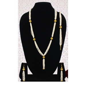 Ensemble de bijoux de mariée indiens ensemble de perles au prix le plus bas ensemble de bijoux dubai collier de créateur avec bracelet de boucles d'oreilles - Product Image 2