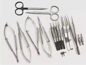 Juego de 17 Instrumentos Quirúrgicos para Cirugía de Mano y Microvasculares de Azicon, Pinzas de Disección Microquirúrgicas, Tijeras, Pinza para Vasos Sanguíneos - Product Image 4