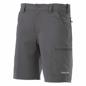 Shorts de pêche pour hommes style urbain 100% coton anti-UV séchage rapide avec cordon de serrage logo personnalisé respirant imperméable taille mi-haute - Product Image 3