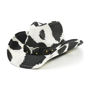 Sombrero de Vaquero de Color Sólido, Unisex, Transpirable, de Cuero Genuino, Ajustable, para las Cuatro Estaciones, para Fiestas al Aire Libre, 56-58CM - Product Image 1