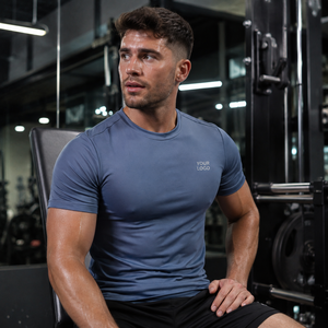 Camiseta Deportiva Personalizada al por Mayor con Tela de Malla Transpirable - Ideal para Entrenamientos de Crossfit, Levantamiento de Pesas y Running para Hombres - Product Image 5