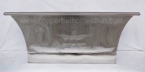 Bañera de baño de cobre y níquel de diseño moderno hecha a mano en Material de hierro cuadrado de la India para baño de adultos - Product Image 2