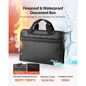 Bolsa para Documentos Ignífuga 1832 F, Organizador Impermeable con Aislamiento Térmico para el Hogar, la Oficina y Viajes, Almacenamiento de Archivos Portátil de Múltiples Capas - Product Image 2