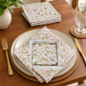 Floral Printed Cotton <b>Square</b> Placemat 80x120cm Fashty Lifestyle Brand Traditional Design <b>Kitchen</b> <b>Table</b> Linen Accessory Custom - Product Image 5