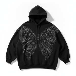Custom <b>Men's</b> Winter Gothic Style Printed Hoodie Baggy Streetwear Vintage Oversized Sweatshirt Manufacturers - Product Image 6