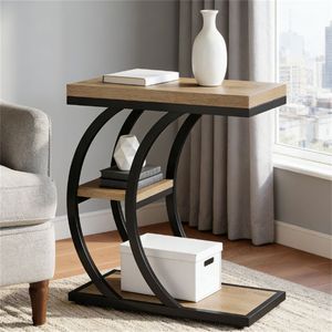 <b>Storage</b> Rack Side <b>Table</b> with Tea Coffee or Sofa <b>Table</b> Functionality <b>Console</b> <b>Tables</b> - Product Image 2